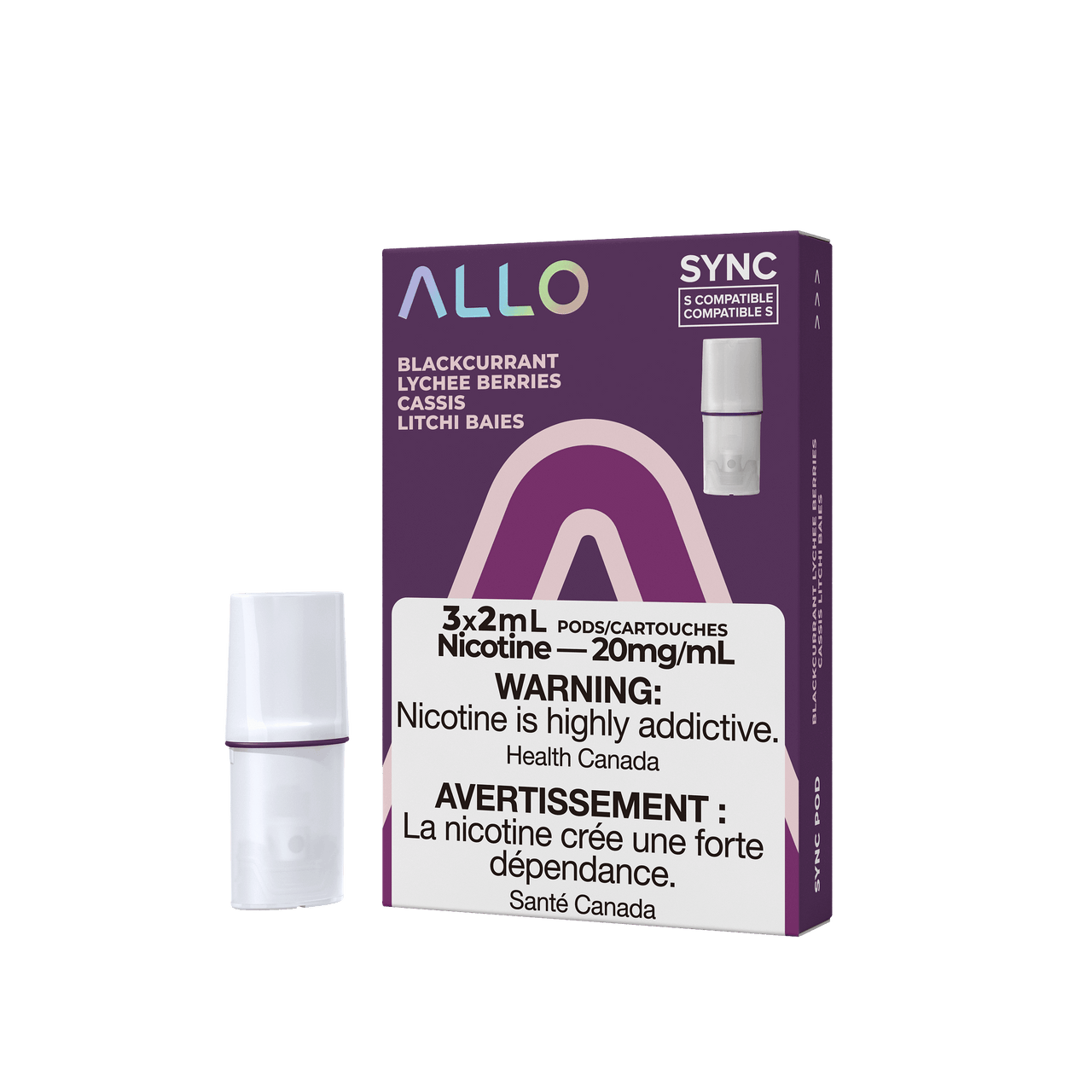 Blackcurrant Lychee Berries - Allo Sync Pods - 3pk | The Vapor Bar