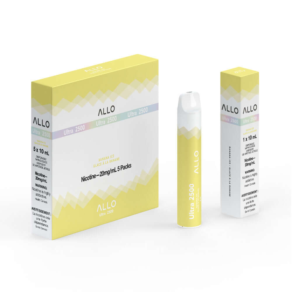 Banana Ice - Allo Ultra 2500 Disposable - 5pc/Carton | ALLO at The Vapor Bar