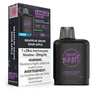 Thumbnail for Flavour Beast Boost Vape Pods - Grapplin' Grape Sour Apple Iced - Level X Flavour Beast Boost Pod 20mL 6PC