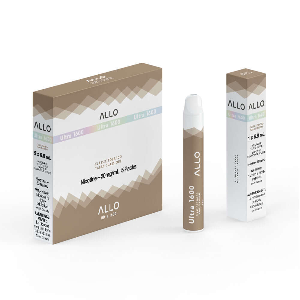 Classic Tobacco - Allo Ultra 1600 Disposable - 5pc/Carton | ALLO at The Vapor Bar