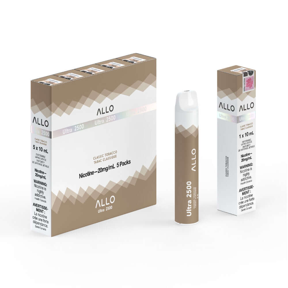 Classic Tobacco - Allo Ultra 2500 Disposable - 5pc/Carton | ALLO at The Vapor Bar