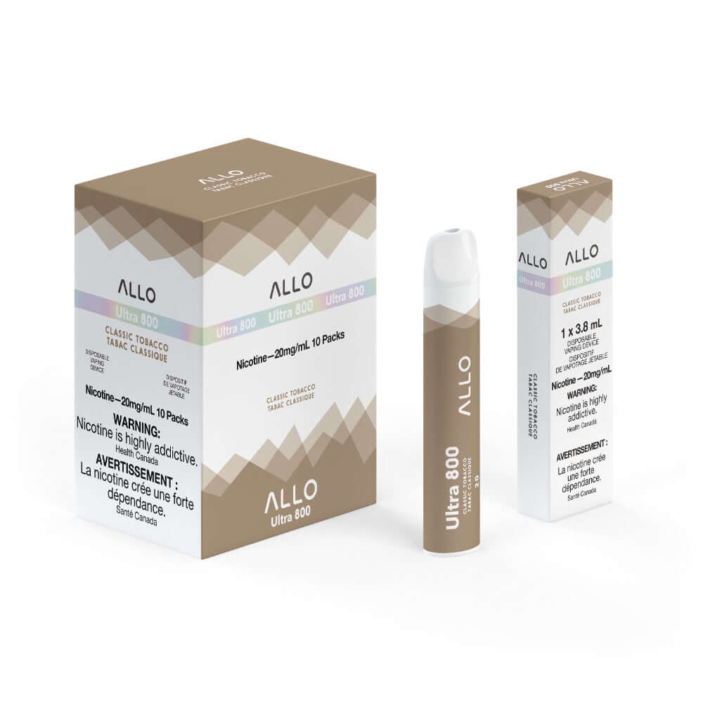 Classic Tobacco - Allo Ultra 800 Disposable - 10pc/Carton | ALLO at The Vapor Bar