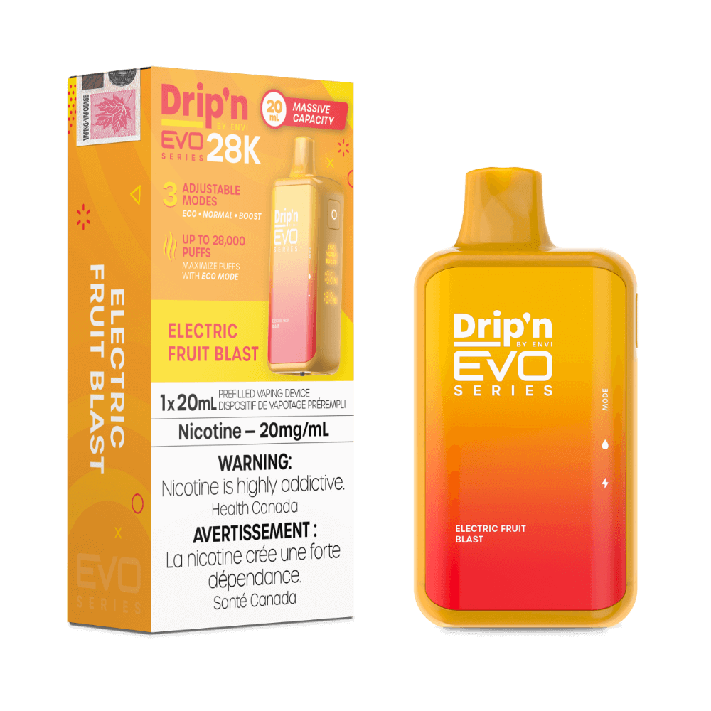 disposable vape - Electric Fruit Blast - Drip'n by Envi EVO Series 28K - 20MG 5pc - The Vapor Bar