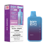 Thumbnail for disposable vape - Grape Ice - Drip'n by Envi EVO Series 28K - 20MG 5pc - The Vapor Bar