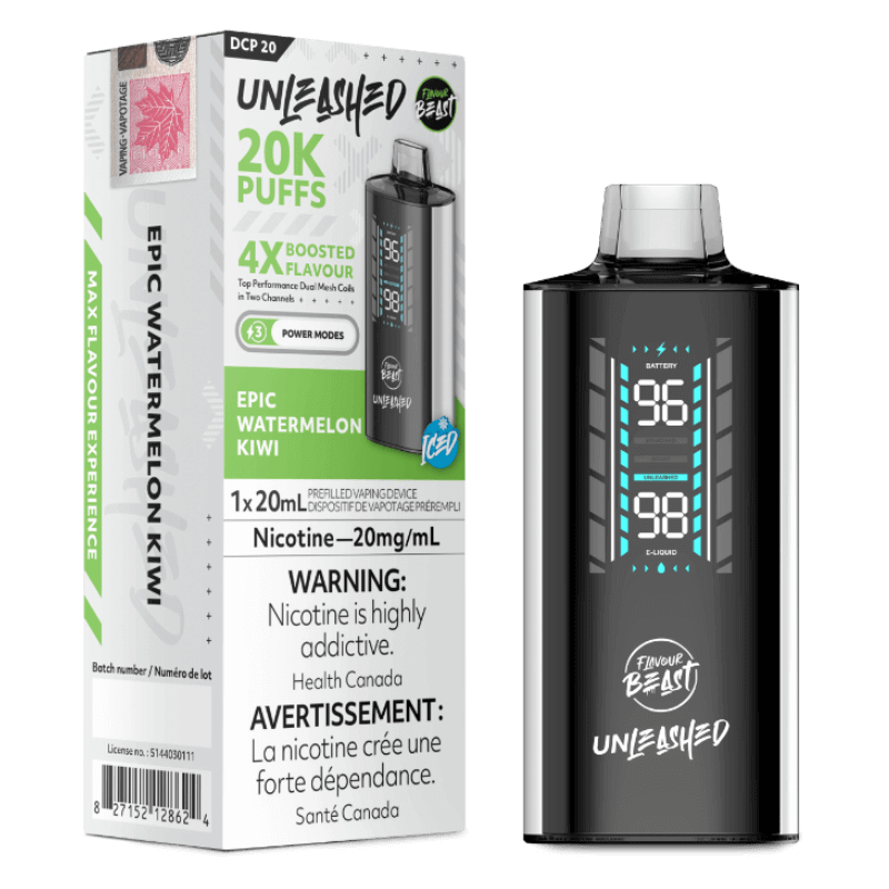 Disposable Vape - EPIC WATERMELON KIWI - Flavour Beast Unleashed DCP 20K 5PC