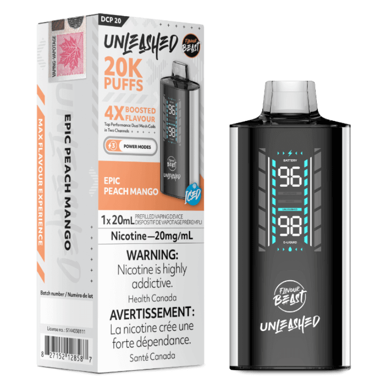 Disposable Vape - EPIC PEACH MANGO - Flavour Beast Unleashed DCP 20K 5PC