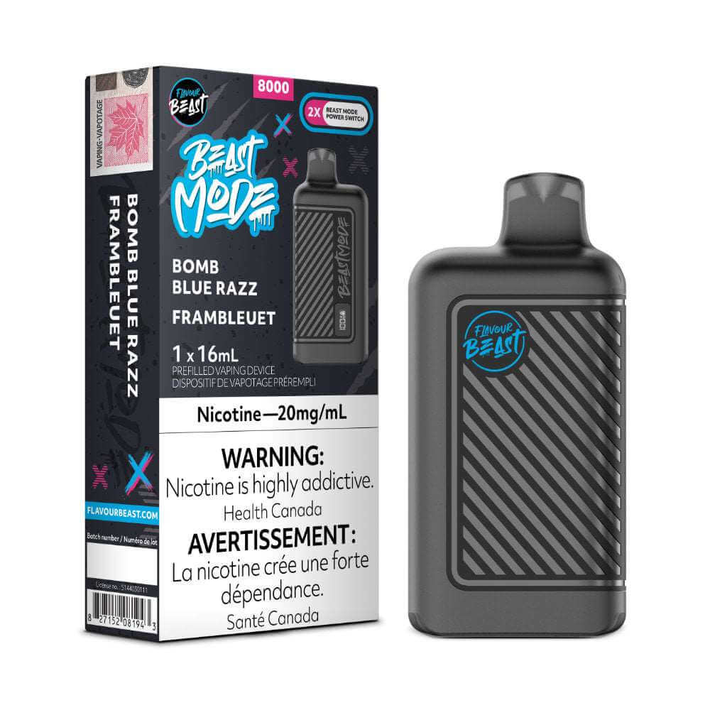 Disposable Vape - Bomb Blue Razz - Flavour Beast Beast Mode 8K - 5pc