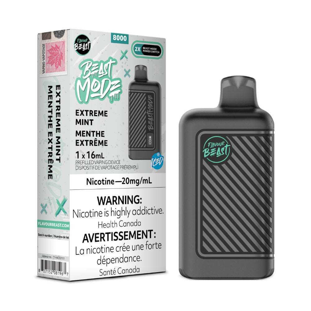 Disposable Vape - Extreme Mint Iced - Flavour Beast Beast Mode 8K - 5pc