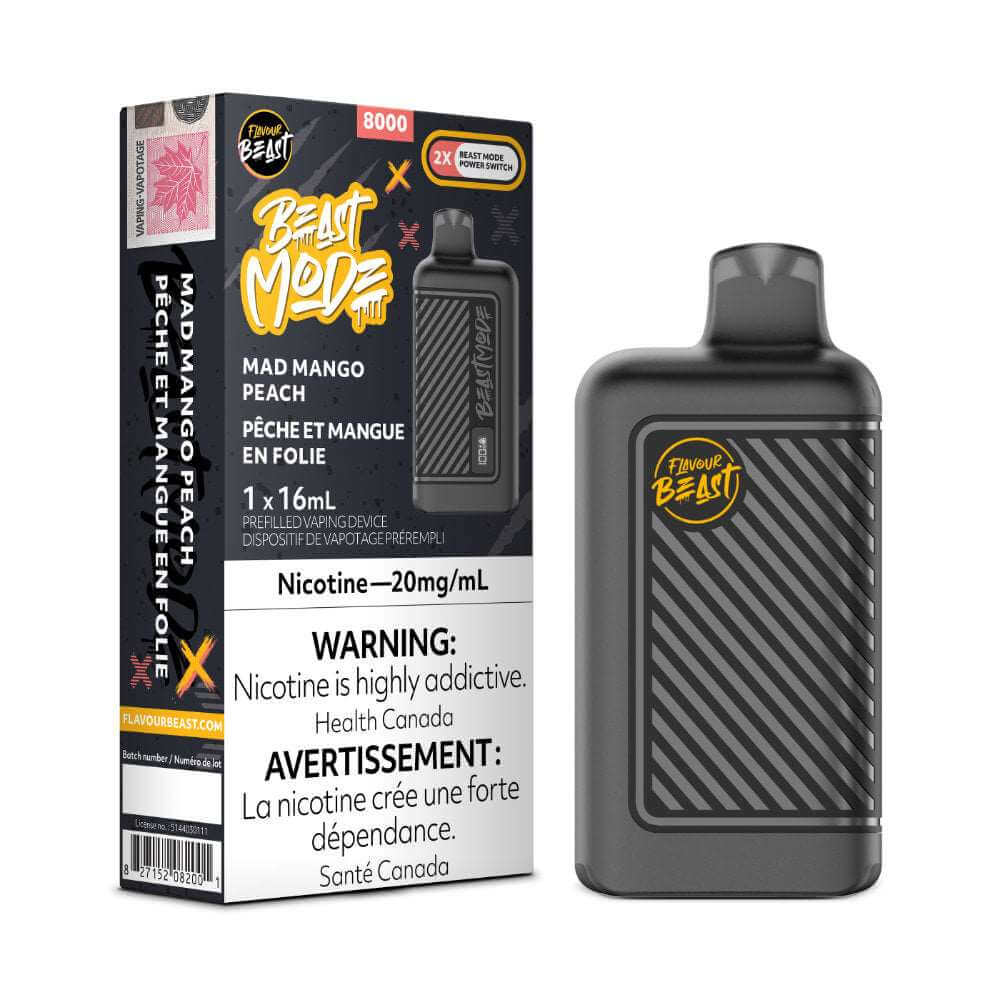 Disposable Vape - Mad Mango Peach - Flavour Beast Beast Mode 8K - 5pc