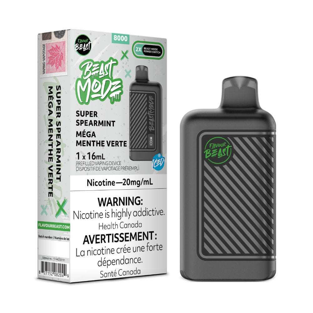 Disposable Vape - Super Spearmint Iced - Flavour Beast Beast Mode 8K - 5pc