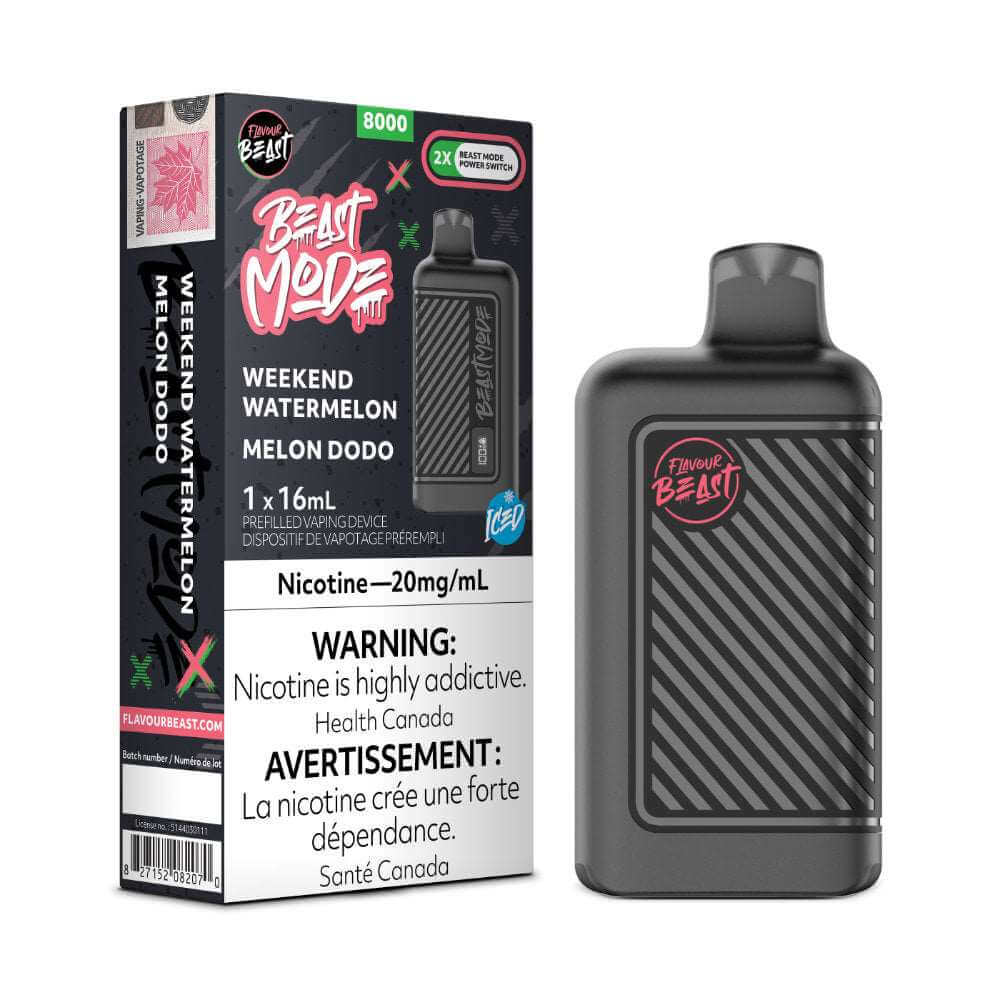 Disposable Vape - Weekend Watermelon Iced - Flavour Beast Beast Mode 8K - 5pc