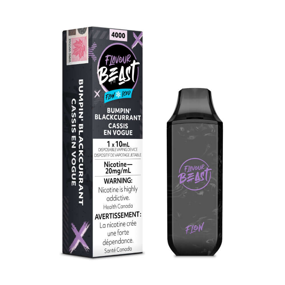 Disposable Vape - Bumpin' Blackcurrant Iced - Flavour Beast Flow - 6pc