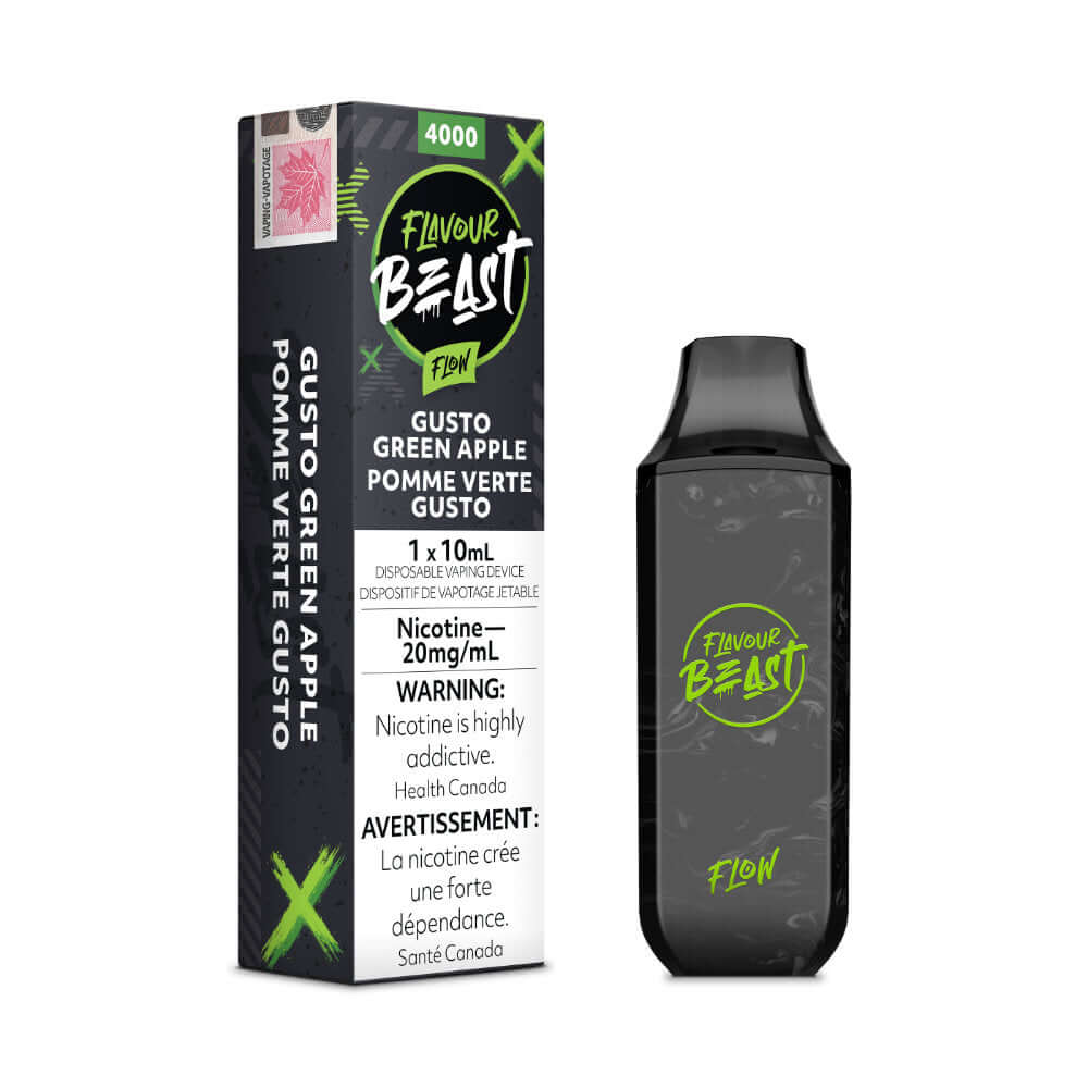 Disposable Vape - Gusto Green Apple - Flavour Beast Flow - 6pc