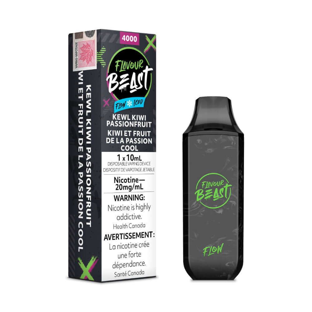 Disposable Vape - Kewl Kiwi Passionfruit Iced - Flavour Beast Flow - 6pc