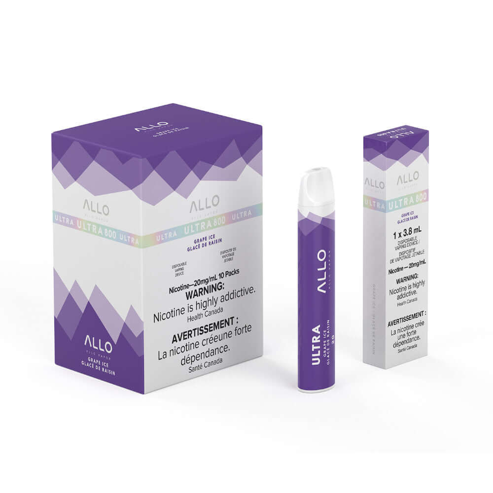 Grape Ice - Allo Ultra 800 Disposable - 10pc/Carton | ALLO at The Vapor Bar