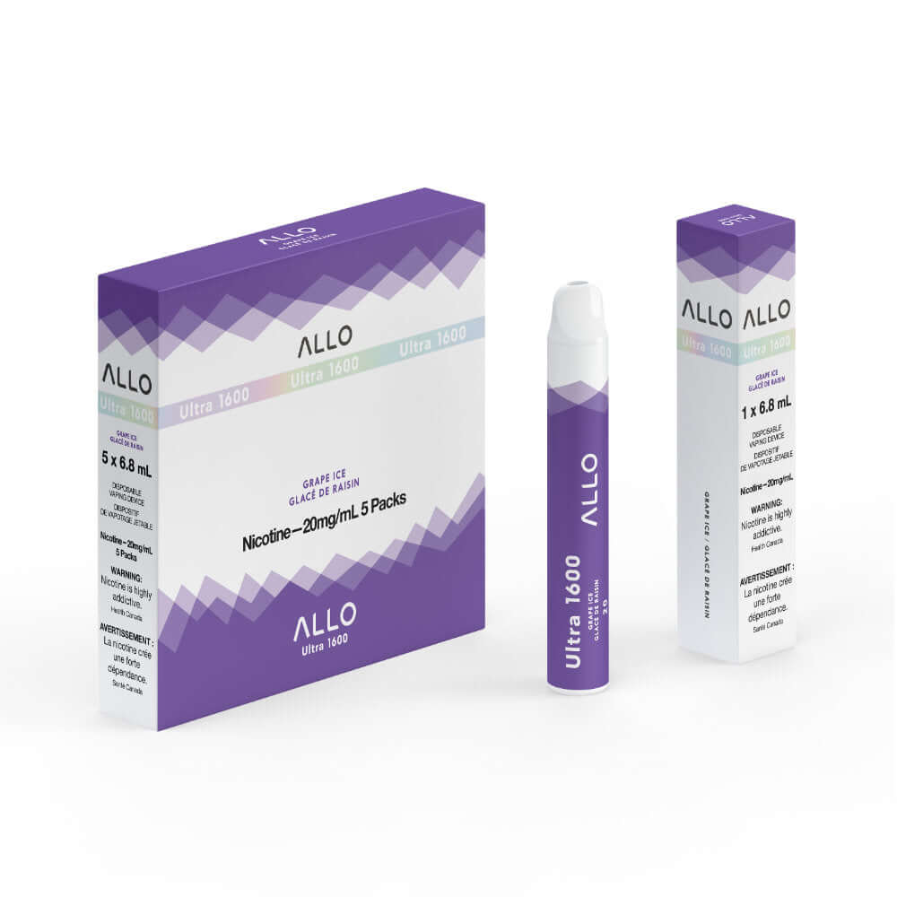 Grape Ice - Allo Ultra 1600 Disposable - 5pc/Carton | ALLO at The Vapor Bar