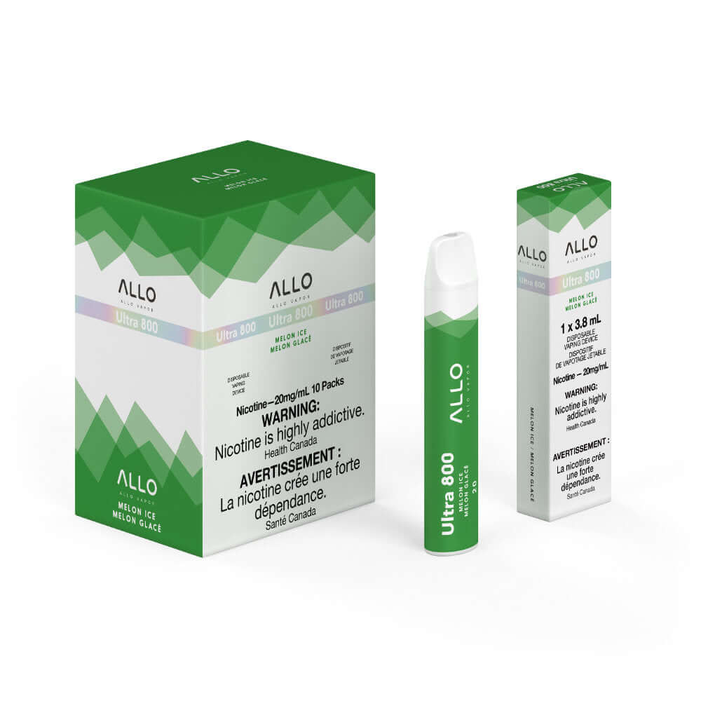 Melon Ice - Allo Ultra 800 Disposable - 10pc/Carton | ALLO at The Vapor Bar