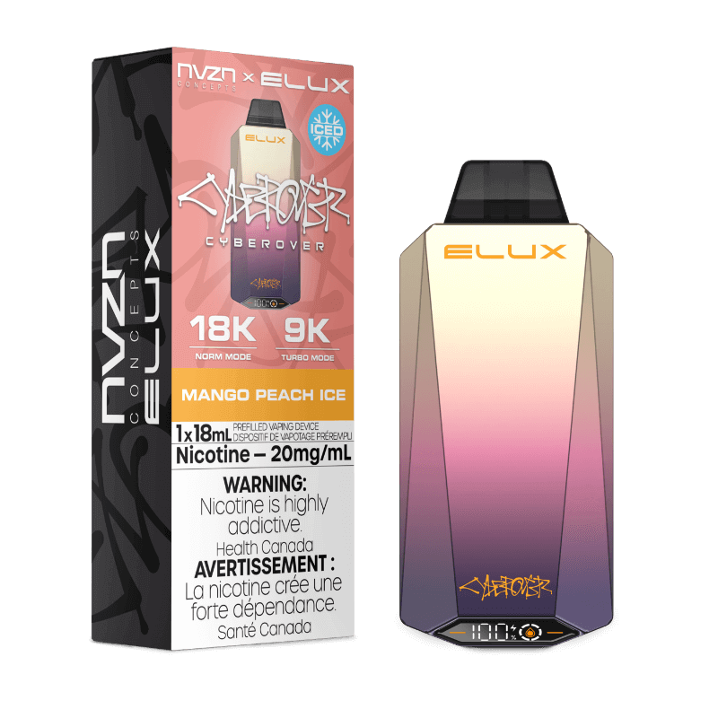 Disposable Vape - Mango Peach Ice - NVZN Elux Cyberover 18K 5pc