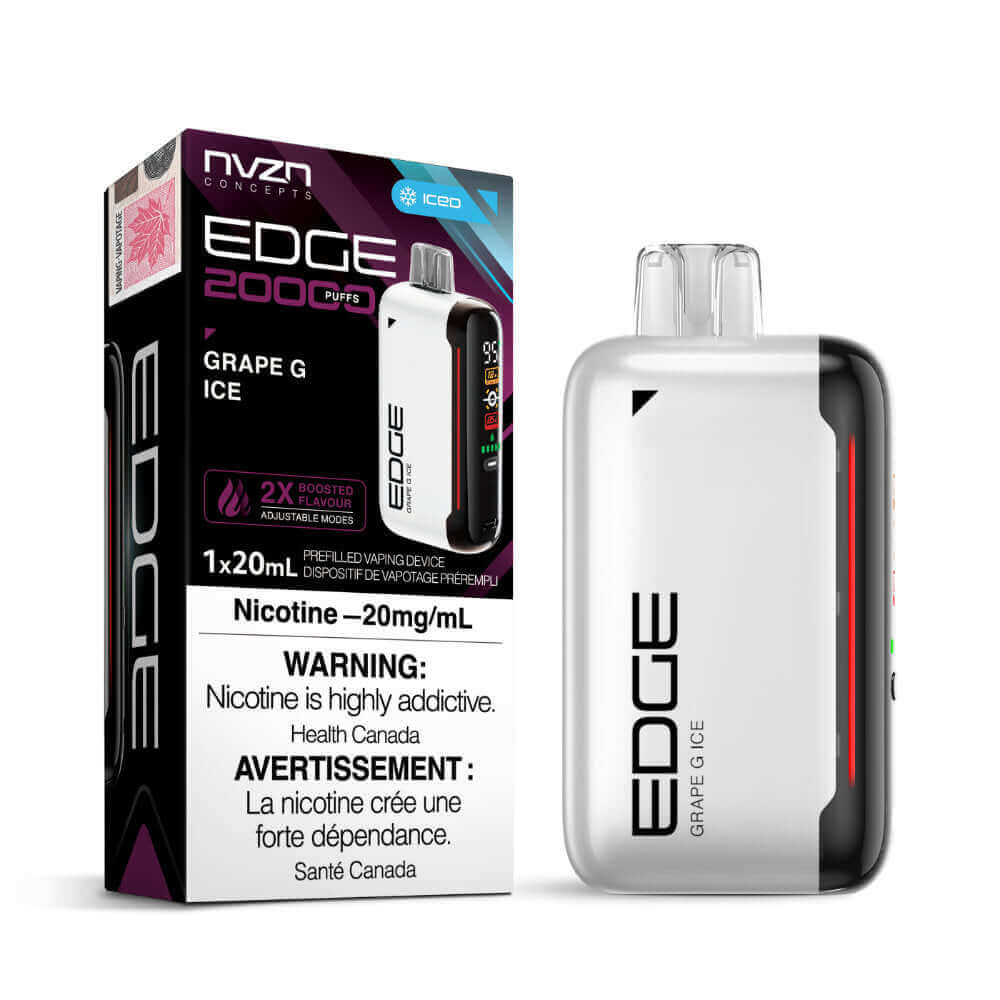 Disposable Vape - Grape G Ice - Edge by NVZN 20000 - 5pc