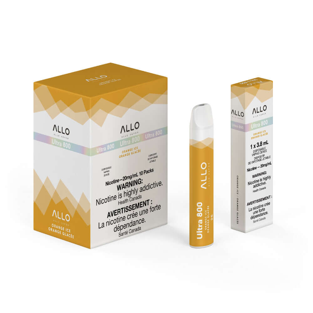 Orange Ice - Allo Ultra 800 Disposable - 10pc/Carton | ALLO at The Vapor Bar