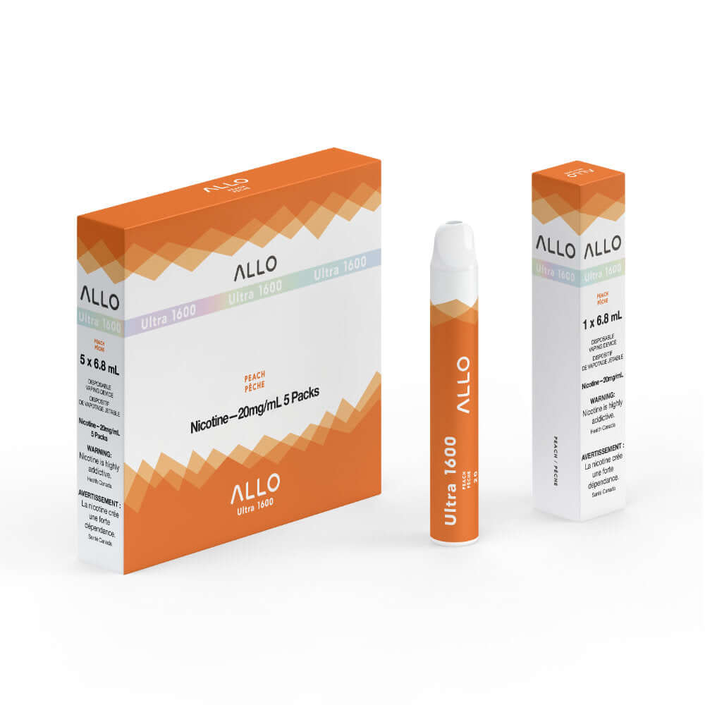 Peach - Allo Ultra 1600 Disposable - 5pc/Carton | ALLO at The Vapor Bar