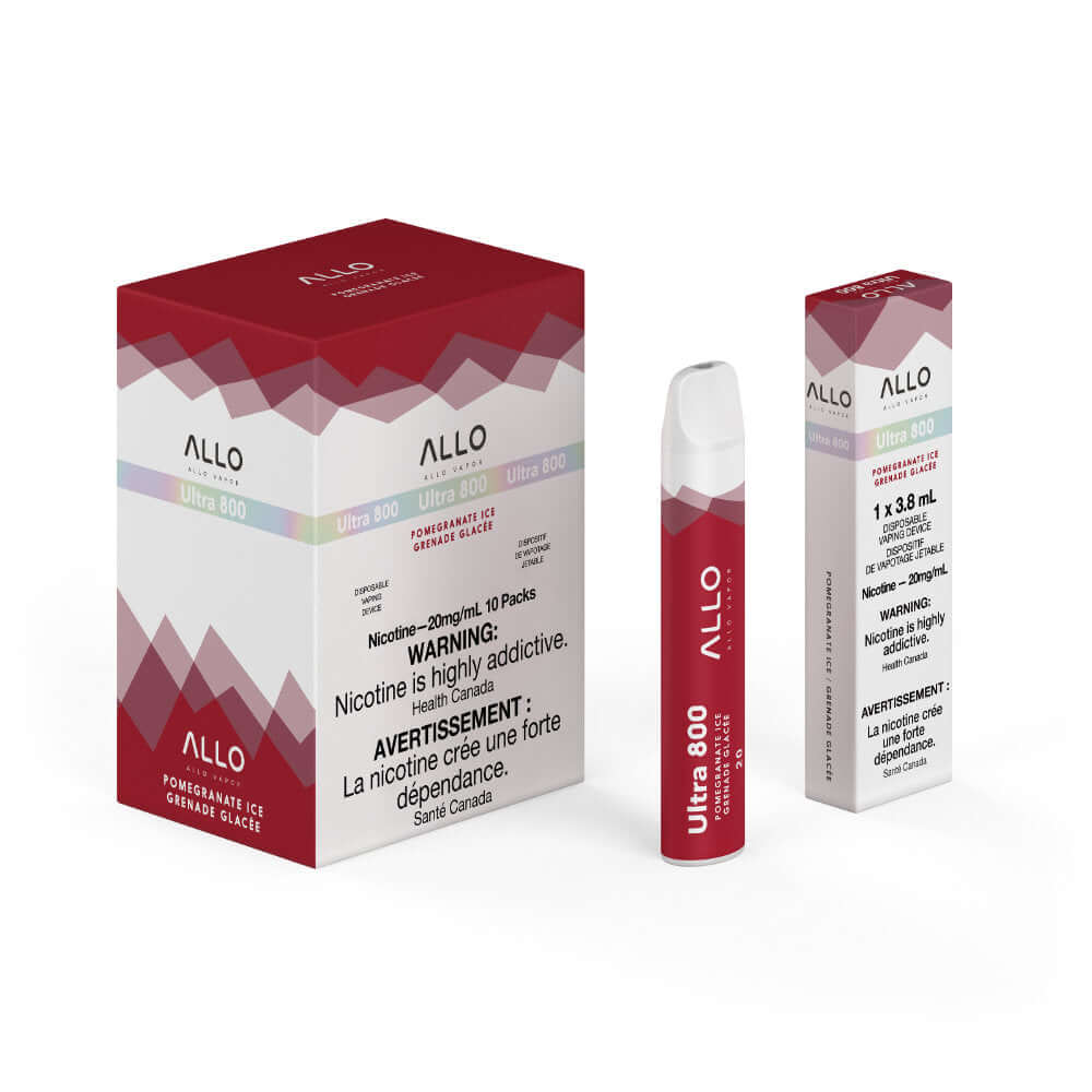 Pomegranate Ice - Allo Ultra 800 Disposable - 10pc/Carton | ALLO at The Vapor Bar