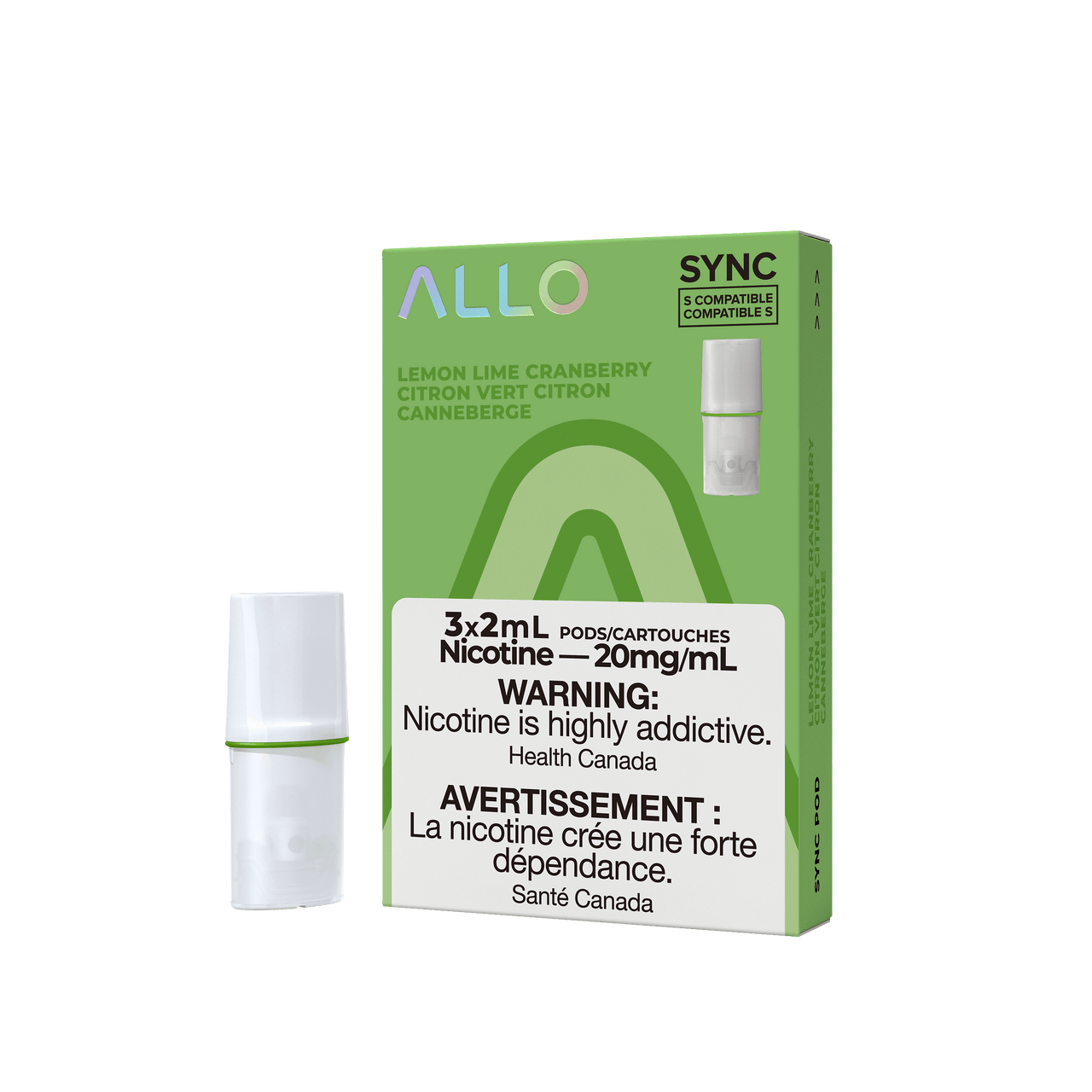 Lemon Lime Cranberry - Allo Sync Pods - 3pk | The Vapor Bar