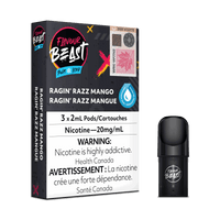 Thumbnail for Flavour Beast Vape Pods - Ragin' Razz Mango Iced - Flavour Beast Pods 5PC - Stlth and Allo Compatible