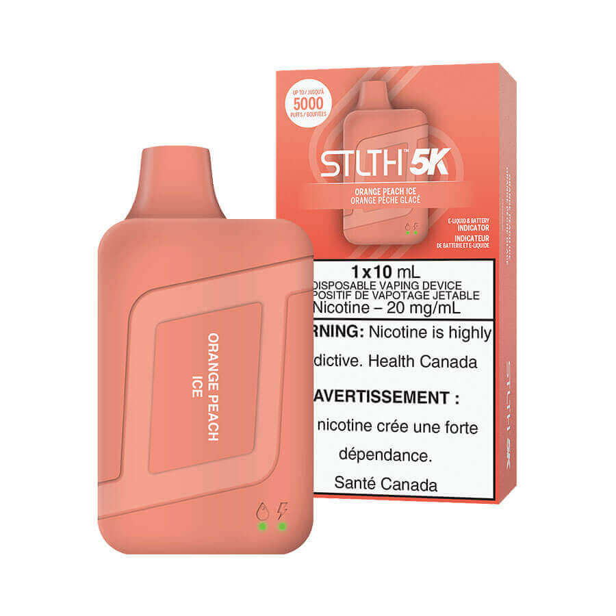 ORANGE PEACH ICE - STLTH 5K DISPOSABLE (5PC) | The Vapor Bar