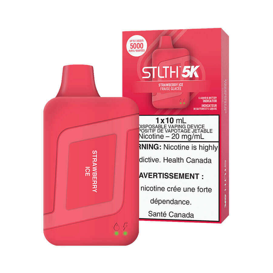 STRAWBERRY ICE - STLTH 5K DISPOSABLE (5PC) | The Vapor Bar