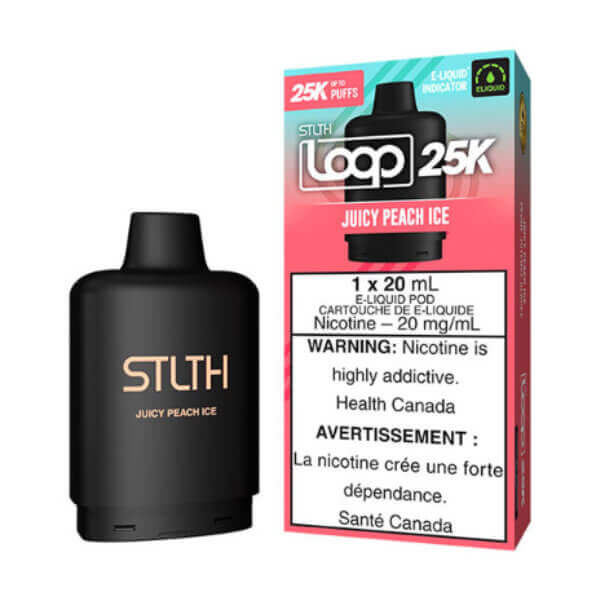 STLTH LOOP 25K POD PACK - JUICY PEACH ICE 5PC - The Vapor Bar