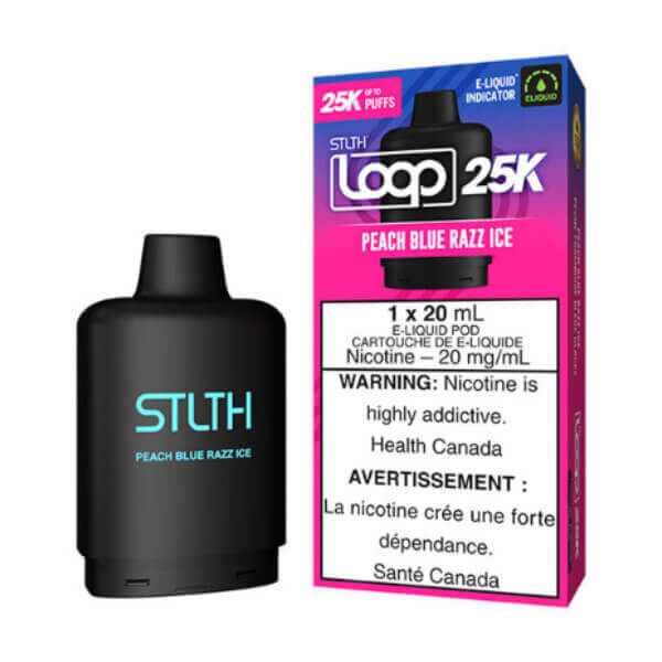 STLTH LOOP 25K POD PACK - PEACH BLUE RAZZ ICE 5PC - The Vapor Bar