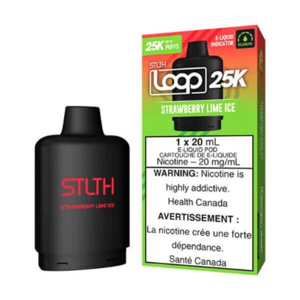 STLTH LOOP 25K POD PACK - STRAWBERRY LIME ICE 5PC - The Vapor Bar