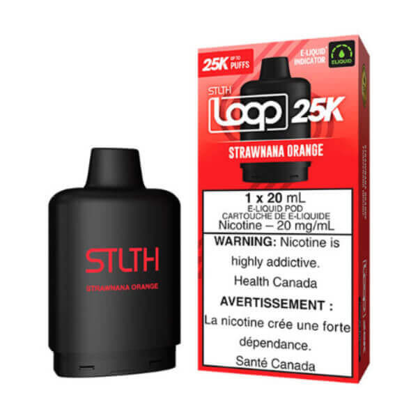 STLTH LOOP 25K POD PACK - STRAWNANA ORANGE 5PC - The Vapor Bar