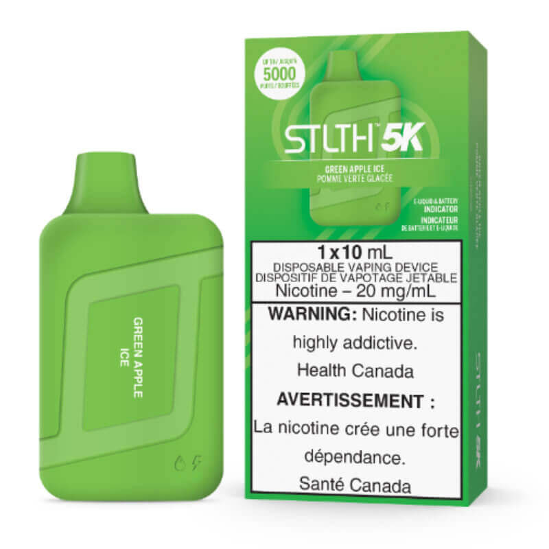 GREEN APPLE ICE - STLTH 5K DISPOSABLE (5PC) | The Vapor Bar