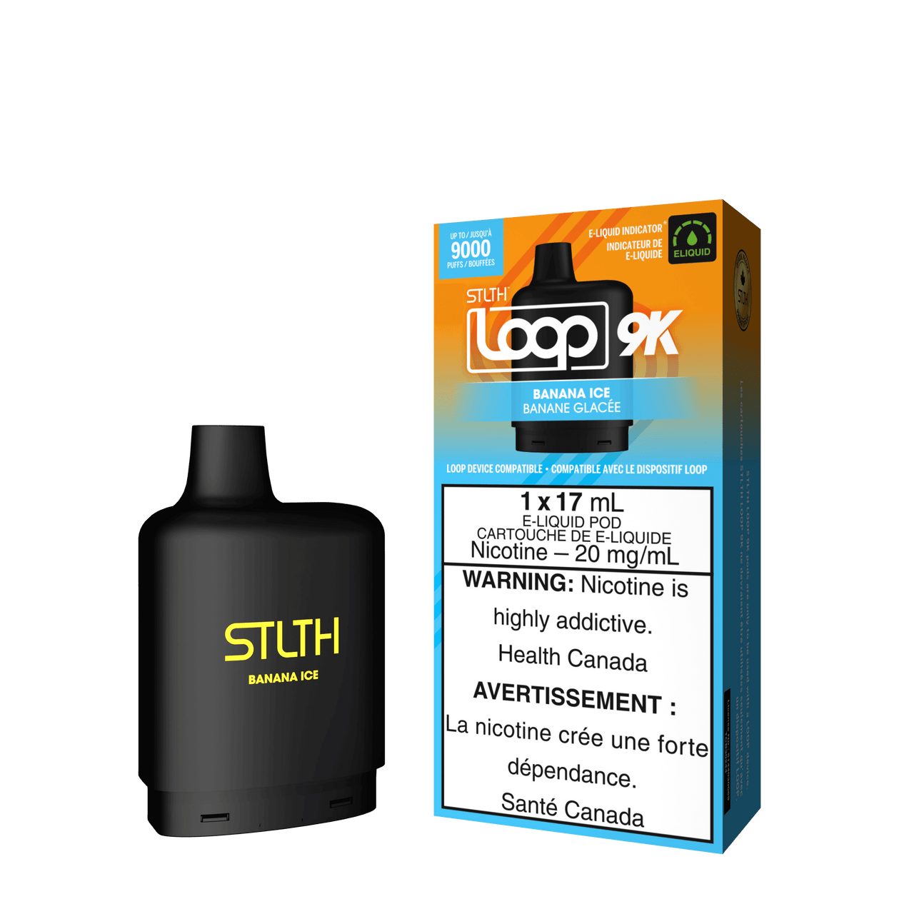 Stlth Vape Loop 2 - BANANA ICE - STLTH LOOP 9K PODS 5PC