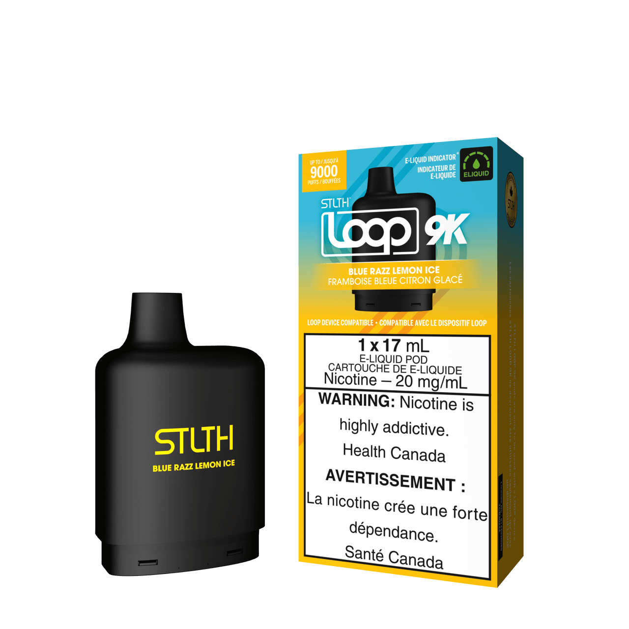 Stlth Vape Loop 2 - BLUE RAZZ LEMON ICE - STLTH LOOP 9K PODS 5PC