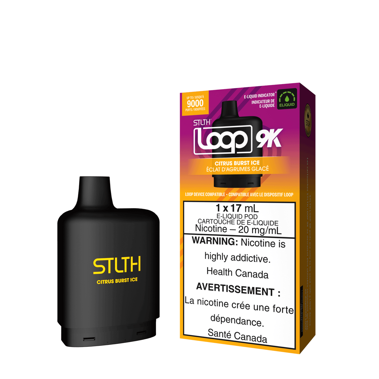 Stlth Vape Loop 2 - CITRUS BURST ICE - STLTH LOOP 9K PODS 5PC