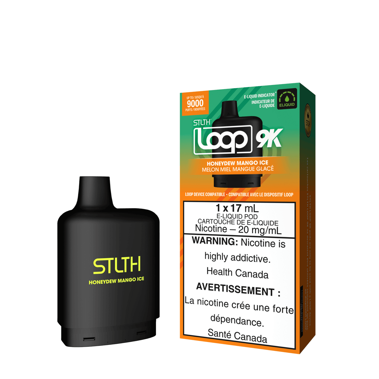 Stlth Vape Loop 2 - HONEYDEW MANGO ICE - STLTH LOOP 9K PODS 5PC