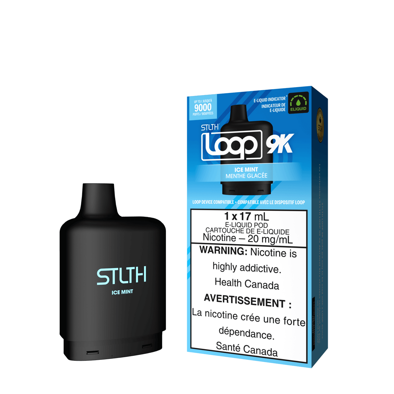 Stlth Vape Loop 2 - ICE MINT - STLTH LOOP 9K PODS 5PC