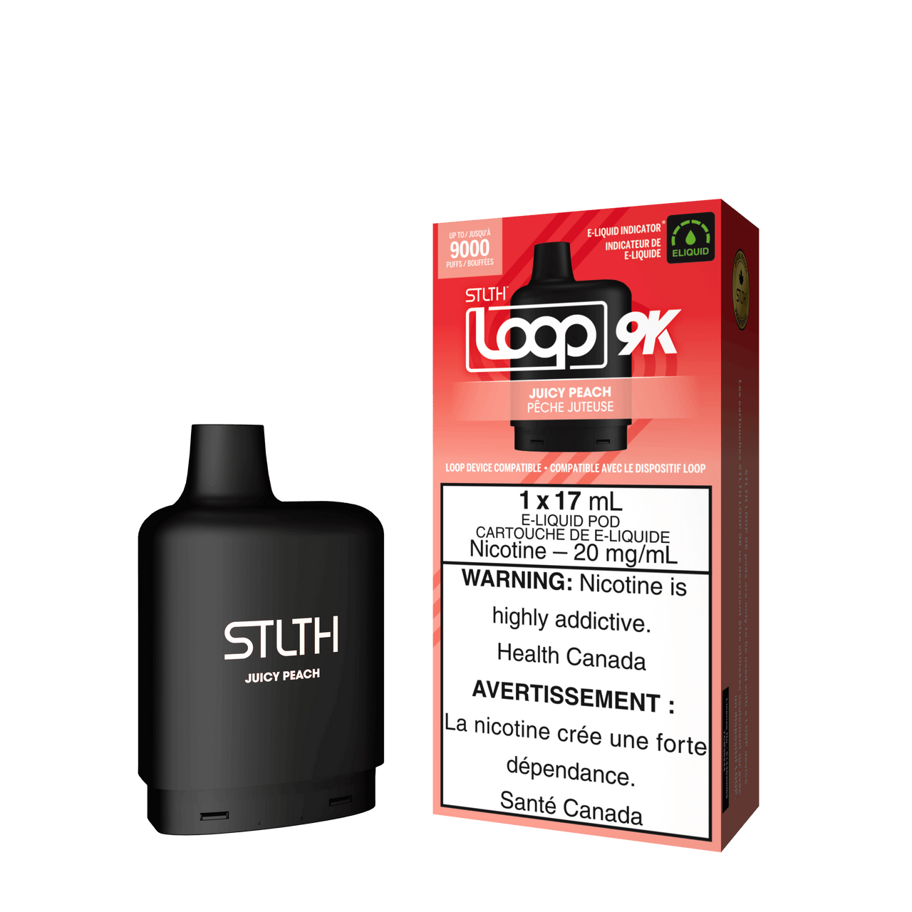 Stlth Vape Loop 2 - JUICY PEACH - STLTH LOOP 9K PODS 5PC