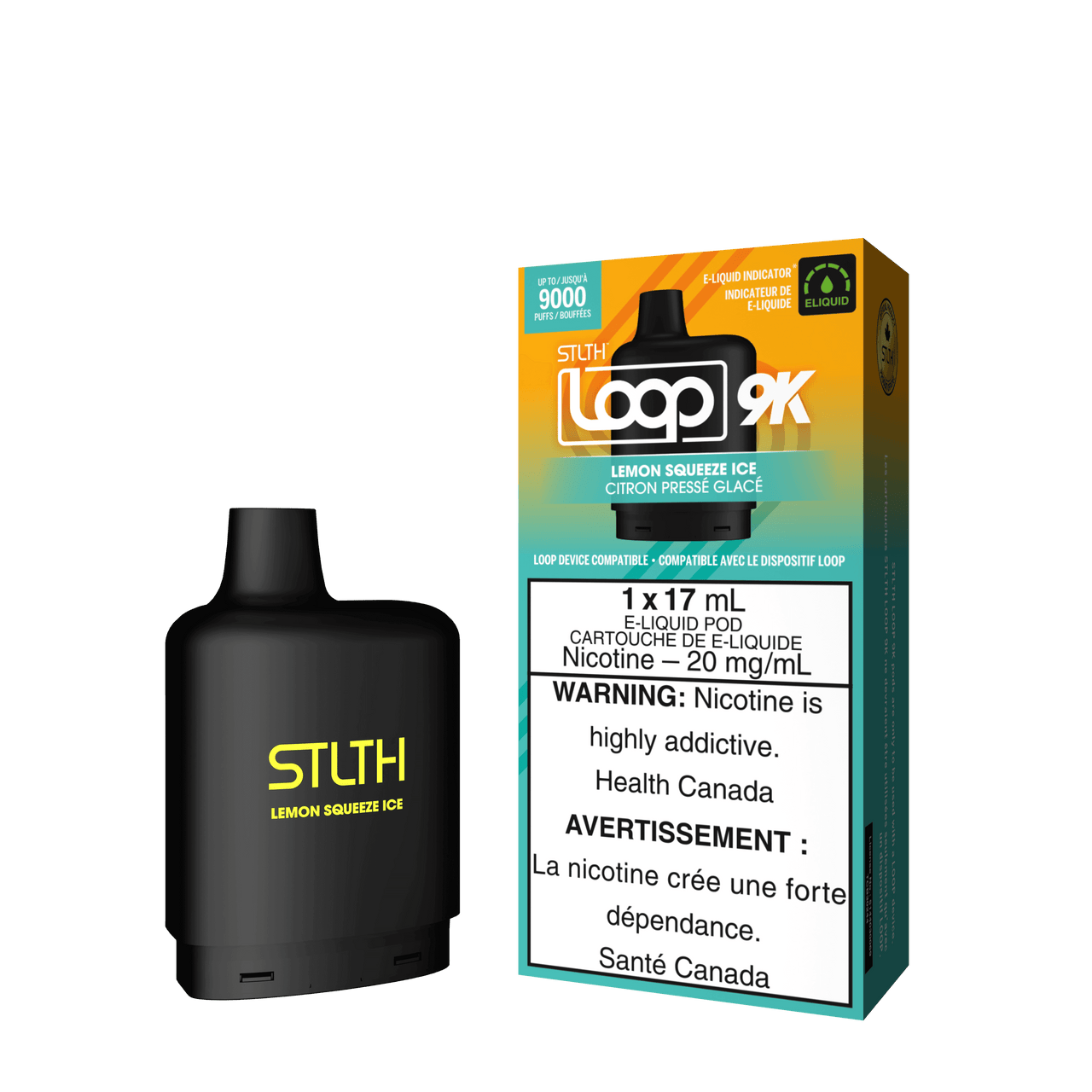 Stlth Vape Loop 2 - LEMON SQUEEZE ICE - STLTH LOOP 9K PODS 5PC