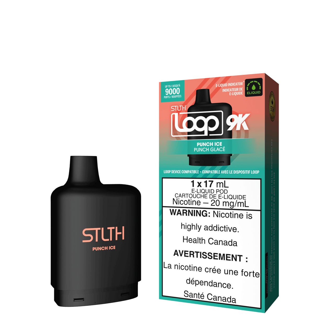 Stlth Vape Loop 2 - PUNCH ICE - STLTH LOOP 9K PODS 5PC