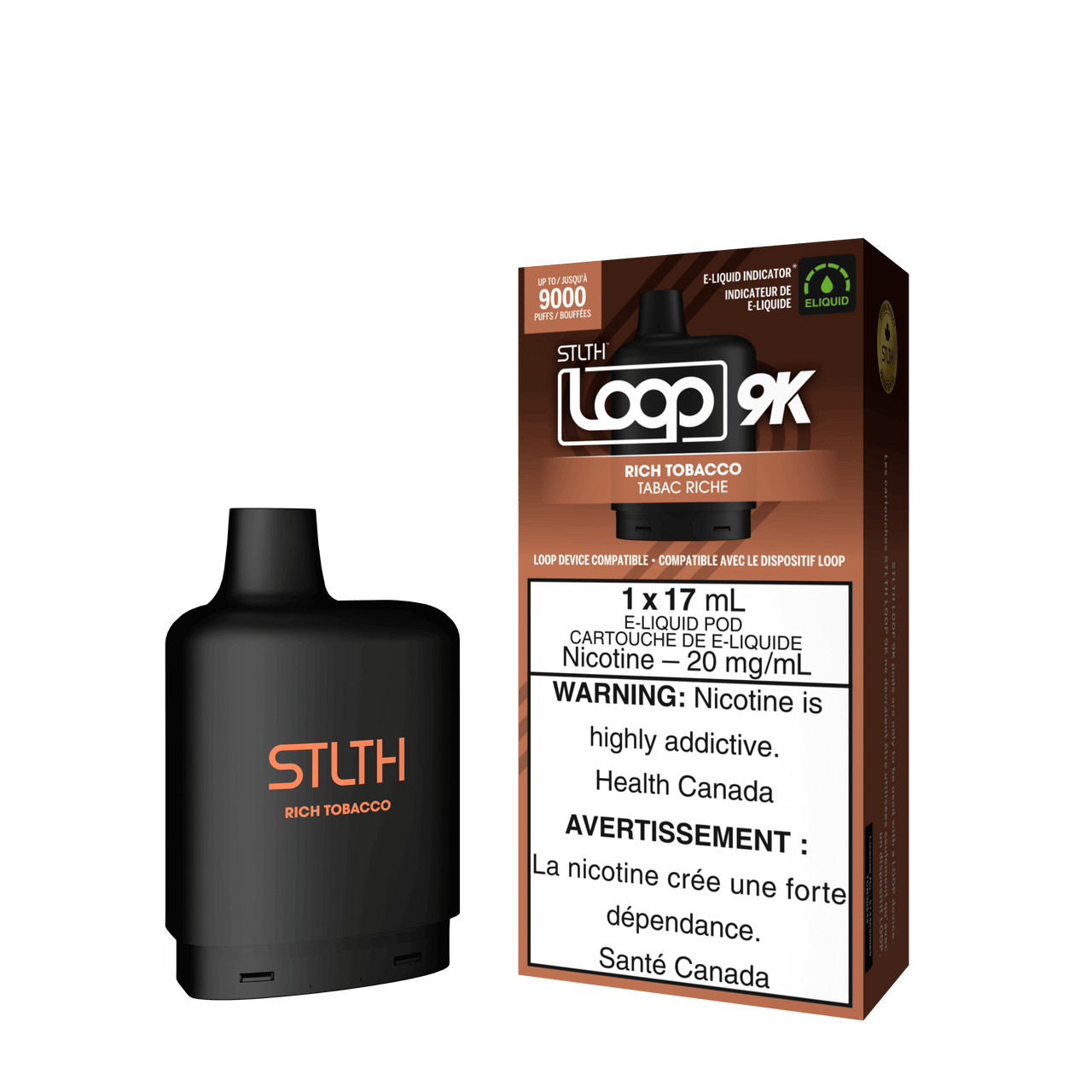 Stlth Vape Loop 2 - RICH TOBACCO - STLTH LOOP 9K PODS 5PC