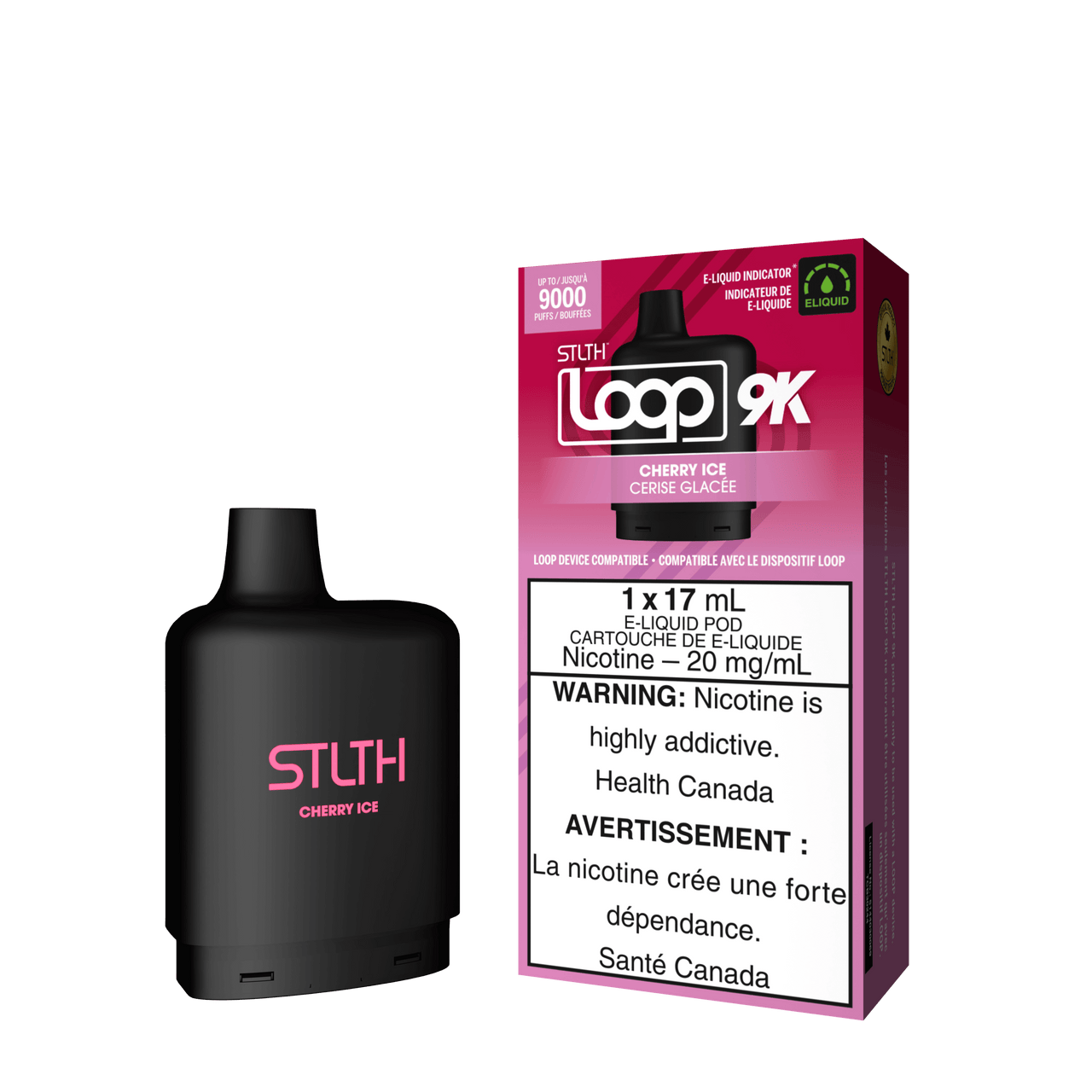 Stlth Vape Loop 2 - CHERRY ICE - STLTH LOOP 9K PODS 5PC