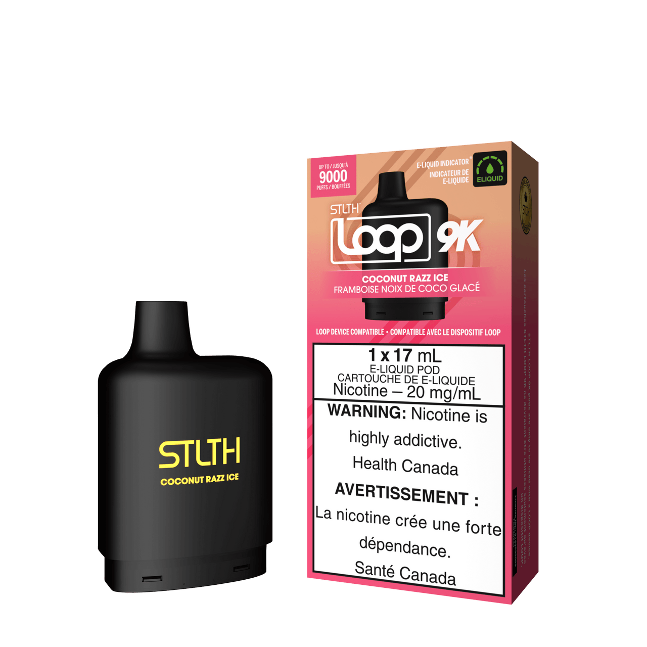 Stlth Vape Loop 2 - COCONUT RAZZ ICE - STLTH LOOP 9K PODS 5PC