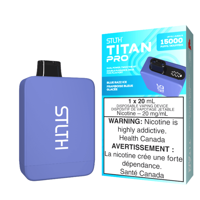 BLUE RAZZ ICE - STLTH TITAN PRO DISPOSABLE (5PCS/CTN) | The Vapor Bar