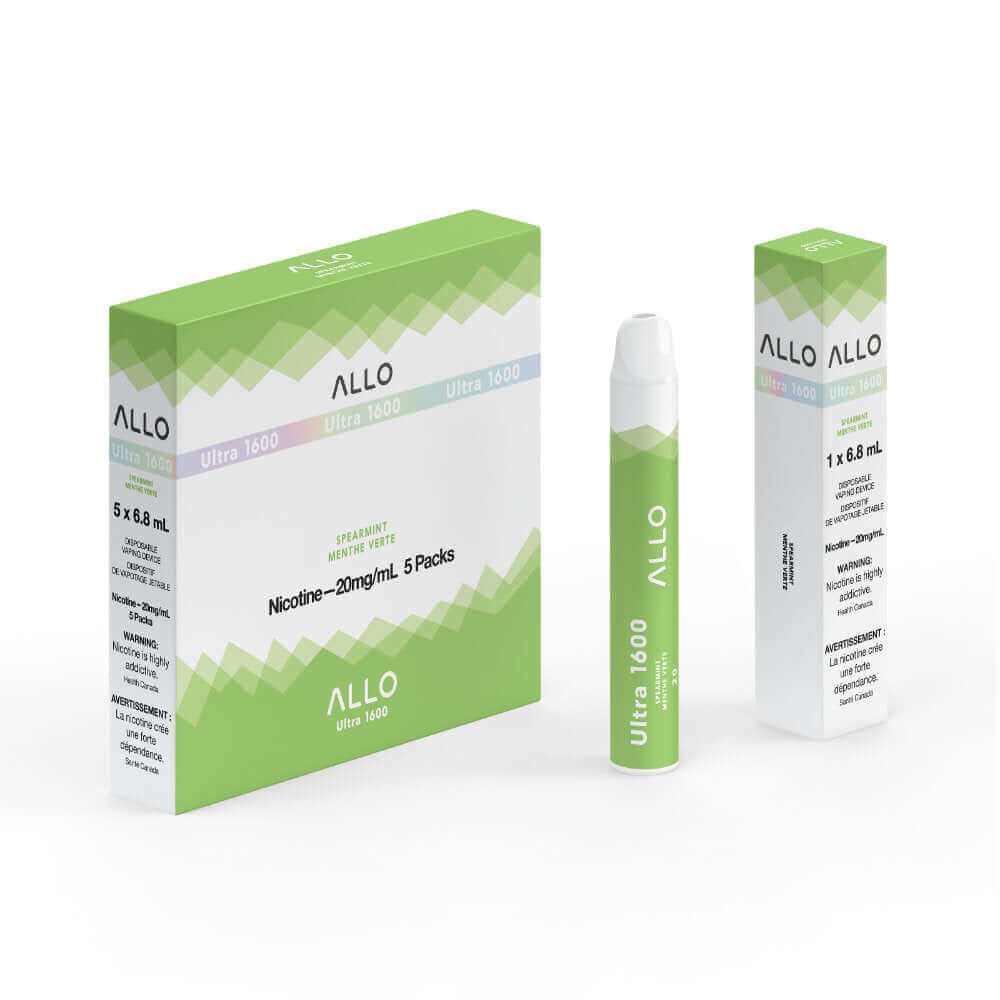 Spearmint - Allo Ultra 1600 Disposable - 5pc/Carton | ALLO at The Vapor Bar