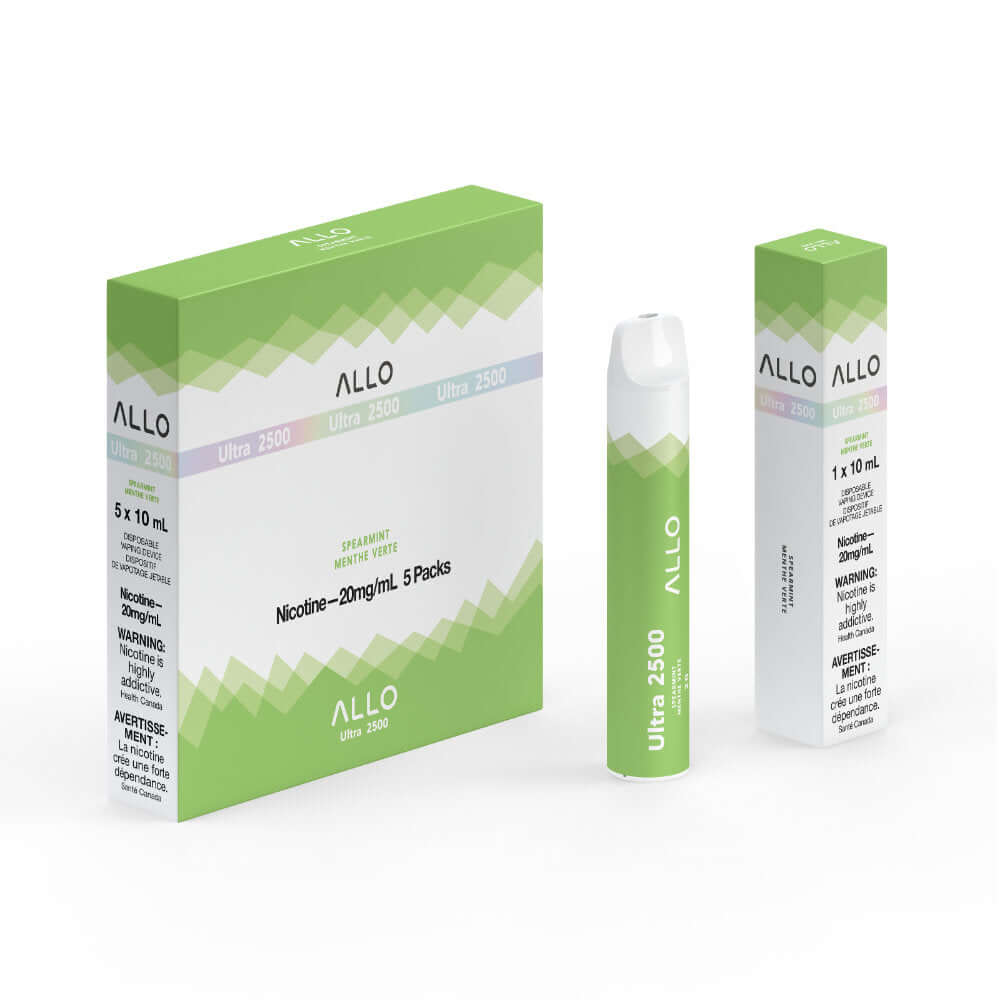 Spearmint - Allo Ultra 2500 Disposable - 5pc/Carton | ALLO at The Vapor Bar