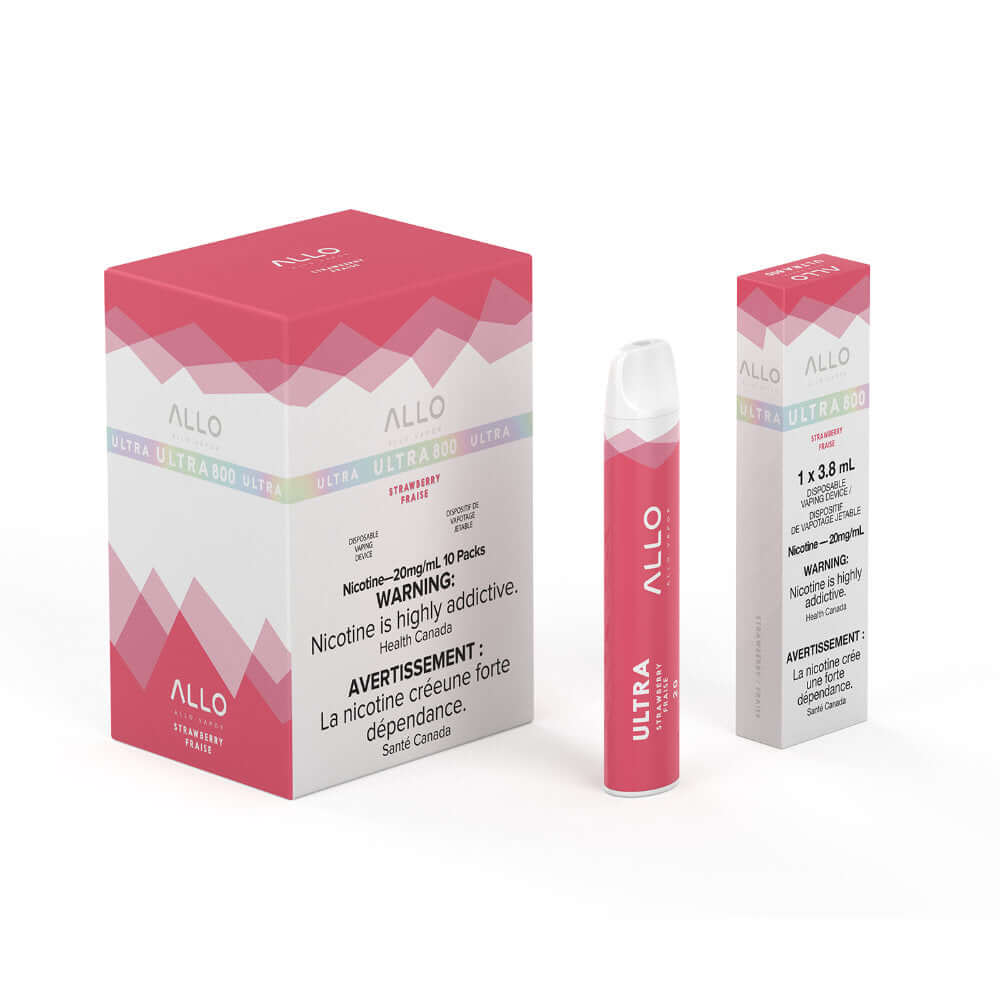 Strawberry - Allo Ultra 800 Disposable - 10pc/Carton | ALLO at The Vapor Bar